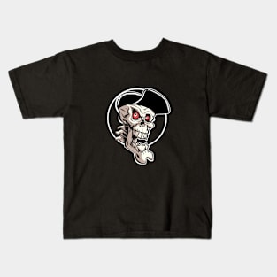 Laughing skull with cap Kids T-Shirt